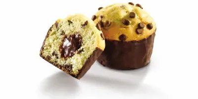 Dark Chocolate Chunk Filled Muffins