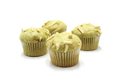 Mini Vegan Almond Matcha Muffins